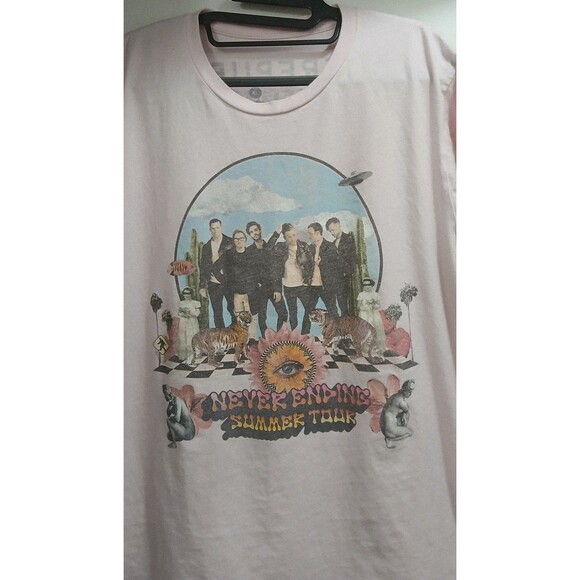 One Republic Never Ending Summer 2022 Tour Pink Double Sided Graphic T-Shirt XL - Picture 4 of 6